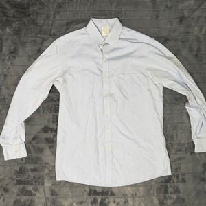 Brooks Brothers Milano Slim Fit Dress Shirt Light Blue Supima Cotton 15.5 33